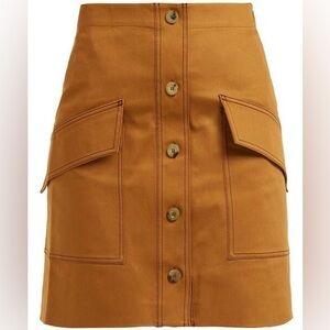 Acne Mini Skirt in Tan